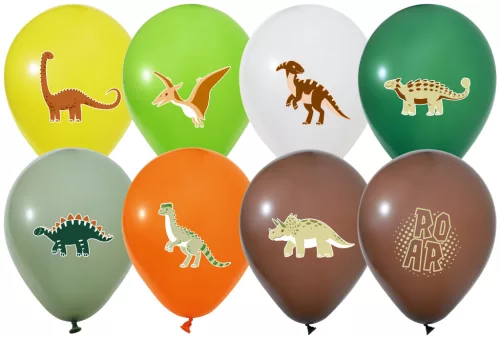 BALONEVI lufi, 12" 30cm, 8db/cs, Wild Jurrassic