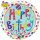 Szülinapi fólia lufi 18" 45cm Happy Birthday