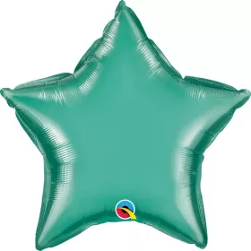 Egyszínű csillag lufi 20" 50cm Chrome zöld 