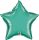 Egyszínű csillag fólia lufi 20" 50cm Chrome zöld 