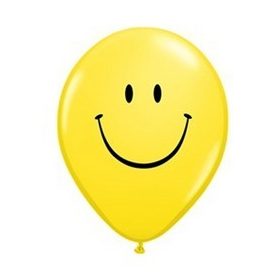 Mintás latex lufi 11" 28cm Smiley, 85986