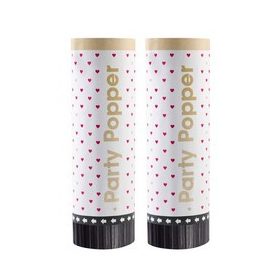   Konfetti ágyú, 15cm-es, piros szíveket kilövő, 2db/csom, a9903123