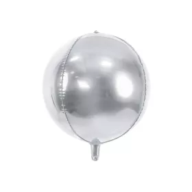 Egyszínű gömb lufi 16" 40cm Ezüst (orbz)
