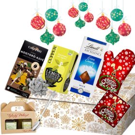   Karácsonyi ajándékcsomag különleges termékekkel, díszdobozban
