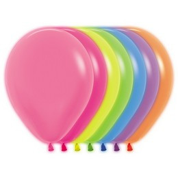 Latex lufi 11", 28cm 12db vegyes színek, Neon