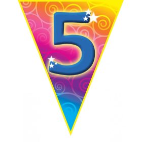 Zászlófüzér 5-ös számmal, 5m,