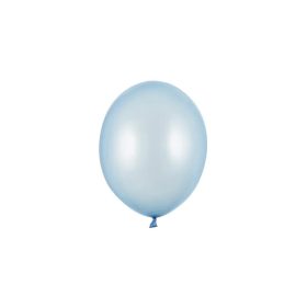   Lufi Strong 5" (12cm-es) Latex léggömb, 100db/csomag, metál baby blue