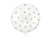 Buborék lufi gömb lufi 24" 60cm, átlátszó, csillag mintás