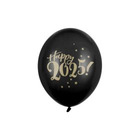   Szilveszter latex lufi 12" 30cm Happy 2025 szilveszteri lufi