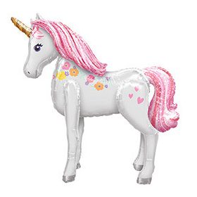   Óriás álló lufi, sétáló 46 inch 116 cm, Unikornis, levegővel tölthető, n3727701