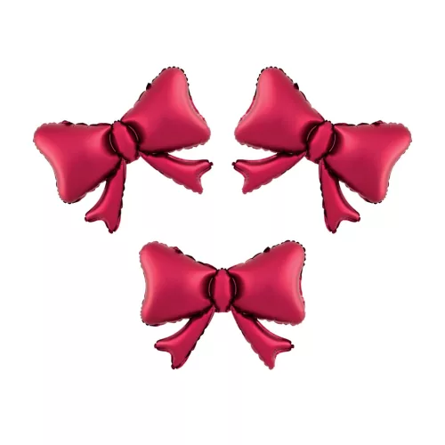 Dekorációs masni fólia lufi 55x42cm, 3db, Piros