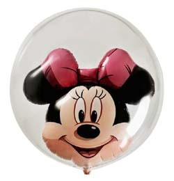 Minnie Mouse Double Bubble lufi 24" 60cm Lufiban lufi, Héliummal töltve, 27568