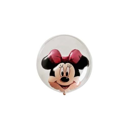 Minnie Mouse Double Bubble lufi 24" 60cm Lufiban lufi, Héliummal töltve, 27568