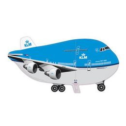 Óriás fólia lufi 36", 91cm-es repülő, airplane, KLM