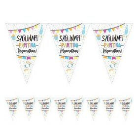   Boldog szülinapot! zászlófüzér 5m, Szülinapi partim folyamatban, m25975