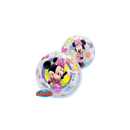 Mintás Bubbles lufi 22" 56cm Héliummal töltve Disney Minnie Mouse, 41065