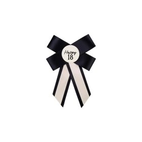 Szalagos számos kitűző, 18-as, masni