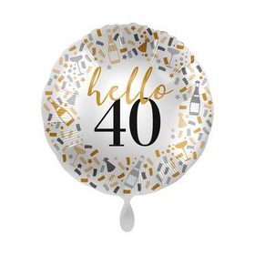 Szám, Számos lufi 17" 42cm - 40-es lufi, Hello 40