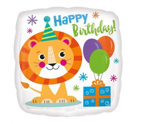 Szülinapi fólia lufi 18" 45cm Happy Birthday