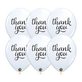 Mintás latex lufi 11" 28cm 6db Thank You, 10644