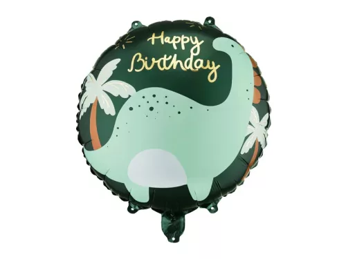 Szülinapi lufi 18" 45cm Happy Birthday, Dinoszaurusz