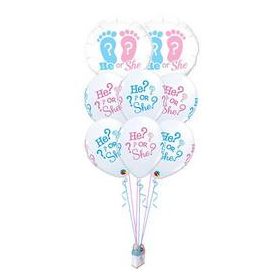   Héliumos luficsokor babaváróra He or She - INGYENES KISZÁLLÍTÁSSAL