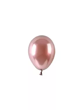 BALONEVI Latex lufi, 5", 13cm, 100db/cs, Chrome Rose Gold, Króm Rosegold, RózsaArany