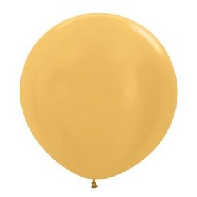 36" 91cm latex léggömb Arany metál