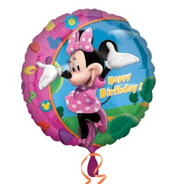 Szülinapi fólia lufi 18" 45cm Happy Birthday, Minnie Mouse , 1779701, héliummal töltve