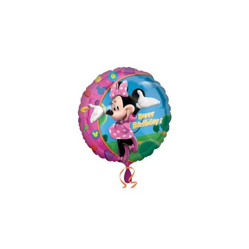 Szülinapi fólia lufi 18" 45cm Happy Birthday, Minnie Mouse , 1779701, héliummal töltve