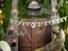 Betűfüzér Happy Birthday felirat, dinoszaurus, Jurassic World