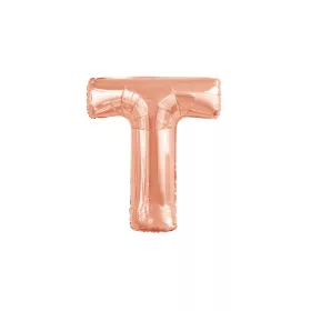 Betű lufi 34" 86cm óriás Rosegold betű, T betű, 
