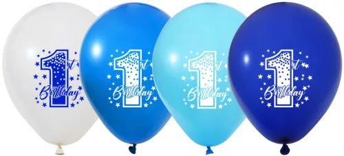 BALONEVI lufi, 12" 30cm, 50db/cs, 1-es számmal, Boys