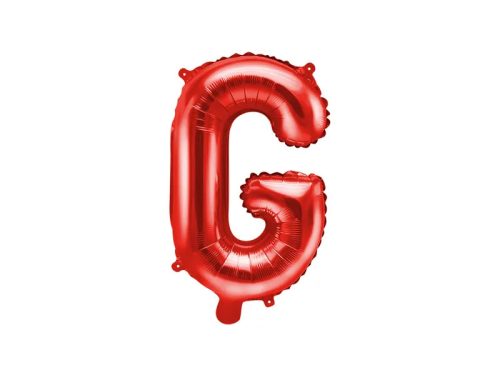 Betű lufi 14" 35cm piros fólia betű, G betű, levegővel tölthető