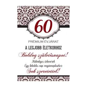 Üvegcímke Boldog Születésnapot, 60-as 2db