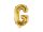 Betű lufi 14" 35cm arany fólia betű, G betű, levegővel tölthető