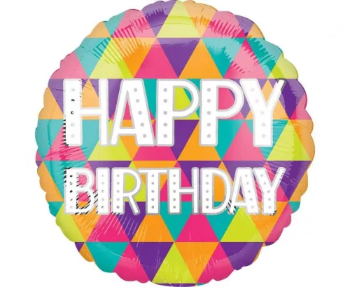 Szülinapi lufi 18" 45cm Happy Birthday
