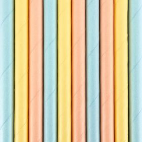 Szívószál papír, Nyári színek 10db