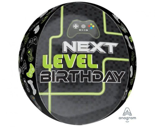 Fólia gömb lufi 16" 40cm Orbz, Next Level Birthday
