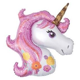   Óriás fólia lufi 33" 83cm, Unikornis, Unicornis, Egyszarvú, n3727301