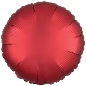 Egyszínű kerek lufi 18" 45cm Chrome Piros, Red