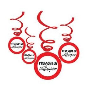   Sebességkorlátozó függő dekoráció 6db-os, Ma van a szülinapom, 33046