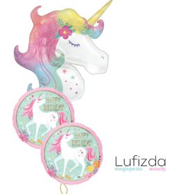   Héliumos luficsokor szülinapra, Happy Birthday, Unikornis, Unicornis, Egyszarvú - INGYENES KISZÁLLÍTÁSSAL
