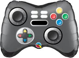 Szülinapi lufi 21" 53cm óriás fólia, Gamer, kontroller