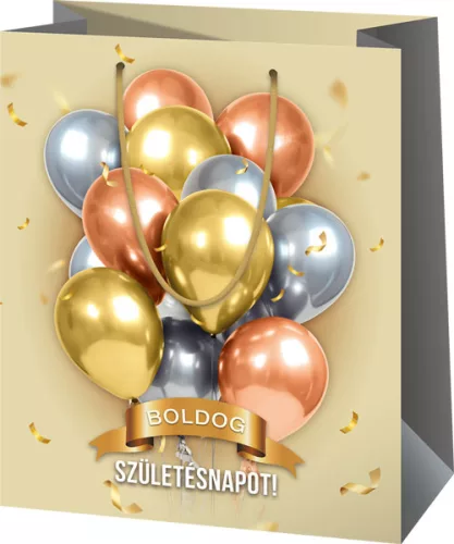 Dísztasak Boldog Születésnapot, közepes