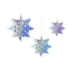 3D hatású hópehely, 6db,oZSC4-017