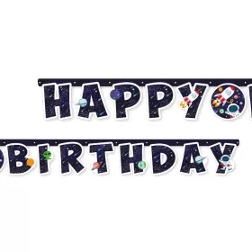 Betűfüzér 2,1m, Happy Birthday, Űrhajós