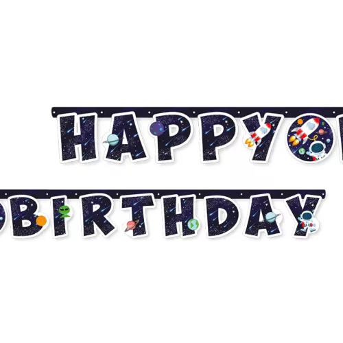 Betűfüzér 2,1m, Happy Birthday, Űrhajós
