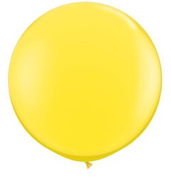 3 feet 91cm latex léggömb sárga, standard yellow
