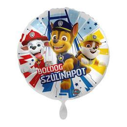 Fólia lufi 17" 43cm Mancs őrjárat, Paw Patrol, Boldog szülinapot, mpr-nick-107